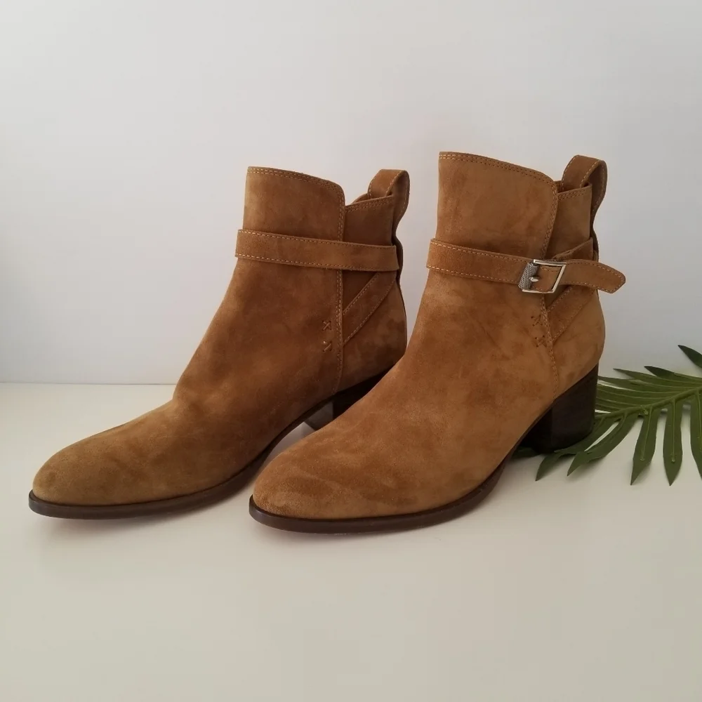 Rag & Bone walker buckled suede Ankle Boots